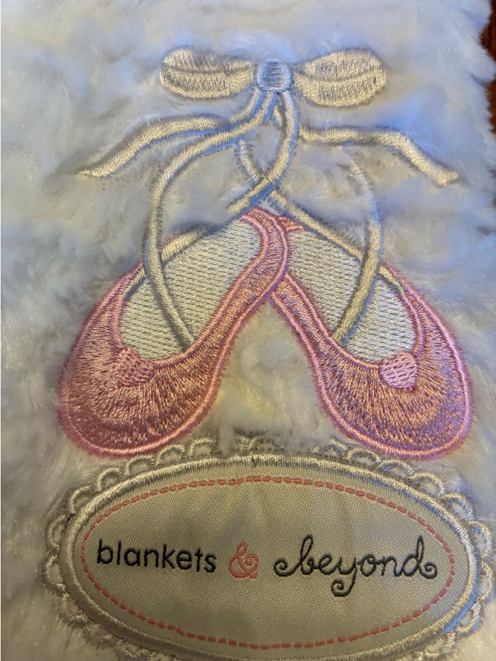 blankets & beyond Pink Ballet Slippers Baby Blanket Great Baby Gift